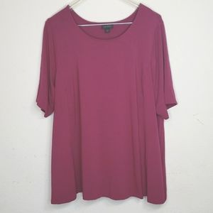 J. JILL Wearever Collection T-Shirt Fushia Purple XL Tall NWOT
